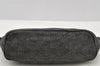 Authentic GUCCI Hand Bag Pouch Purse GG Canvas Leather 07198 Black 8623I