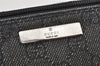 Authentic GUCCI Hand Bag Pouch Purse GG Canvas Leather 07198 Black 8623I