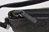Authentic GUCCI Hand Bag Pouch Purse GG Canvas Leather 07198 Black 8623I