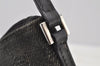 Authentic GUCCI Hand Bag Pouch Purse GG Canvas Leather 07198 Black 8623I