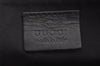 Authentic GUCCI Hand Bag Pouch Purse GG Canvas Leather 07198 Black 8623I
