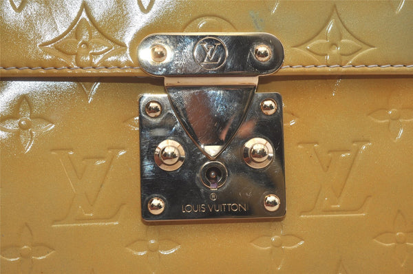 Authentic Louis Vuitton Vernis Spring Street Hand Bag Yellow M91029 LV 8624I