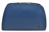 Authentic Louis Vuitton Epi Dauphine GM Cosmetic Pouch Blue M48435 LV 8625I