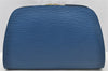 Authentic Louis Vuitton Epi Dauphine GM Cosmetic Pouch Blue M48435 LV 8625I