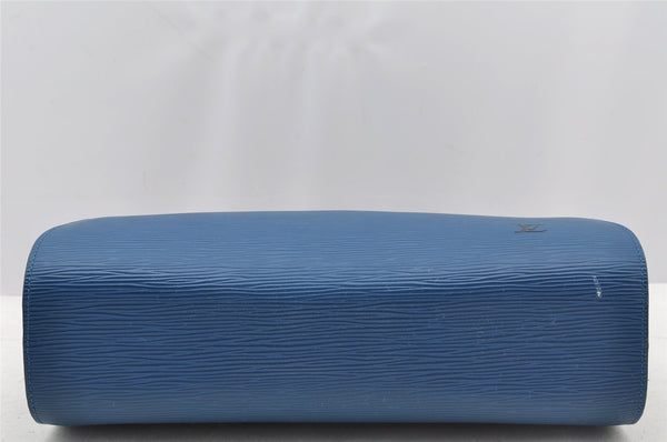 Authentic Louis Vuitton Epi Dauphine GM Cosmetic Pouch Blue M48435 LV 8625I