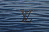 Authentic Louis Vuitton Epi Dauphine GM Cosmetic Pouch Blue M48435 LV 8625I