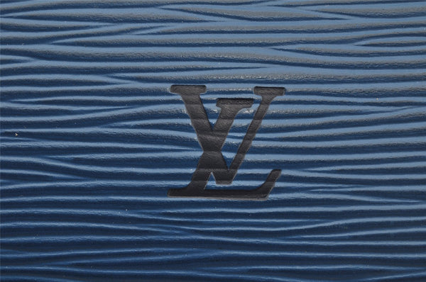 Authentic Louis Vuitton Epi Dauphine GM Cosmetic Pouch Blue M48435 LV 8625I