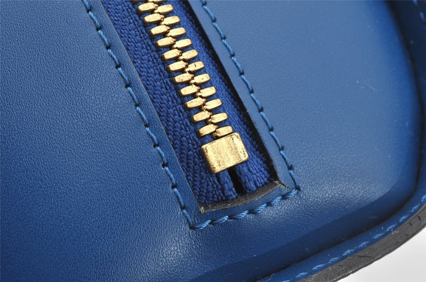 Authentic Louis Vuitton Epi Dauphine GM Cosmetic Pouch Blue M48435 LV 8625I