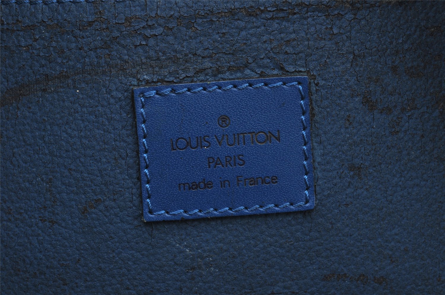 Authentic Louis Vuitton Epi Dauphine GM Cosmetic Pouch Blue M48435 LV 8625I