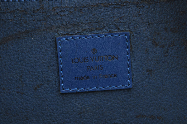 Authentic Louis Vuitton Epi Dauphine GM Cosmetic Pouch Blue M48435 LV 8625I