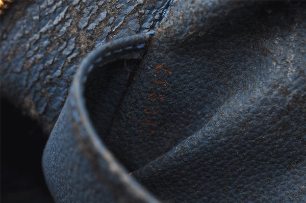 Authentic Louis Vuitton Epi Dauphine GM Cosmetic Pouch Blue M48435 LV 8625I