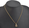 Authentic NINA RICCI Vintage Gold Tone Rhinestone Chain Pendant Necklace 8625J