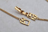 Authentic NINA RICCI Vintage Gold Tone Rhinestone Chain Pendant Necklace 8625J