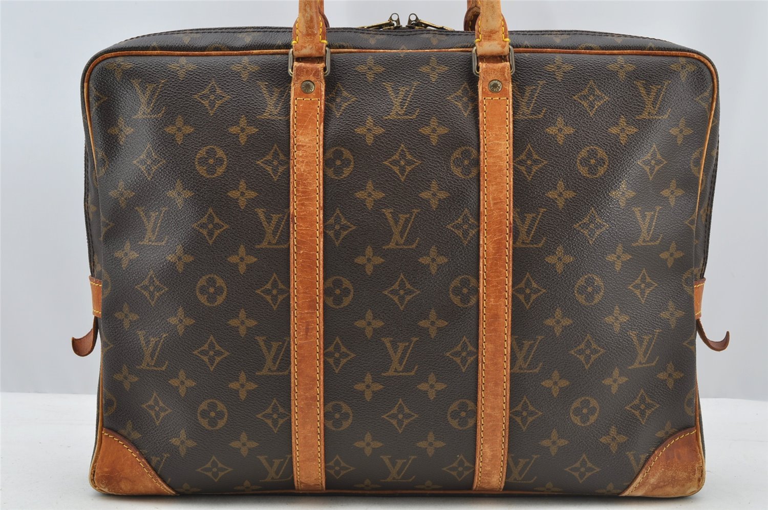 Authentic Louis Vuitton Monogram Porte Documents Voyage M53361 Briefcase 8626I