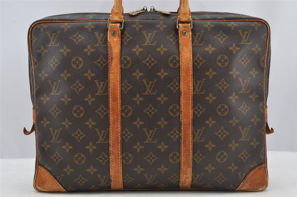 Authentic Louis Vuitton Monogram Porte Documents Voyage M53361 Briefcase 8626I