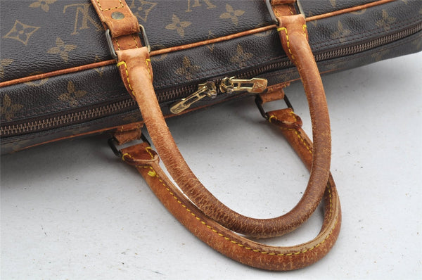 Authentic Louis Vuitton Monogram Porte Documents Voyage M53361 Briefcase 8626I