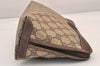 Authentic GUCCI Vintage Clutch Hand Bag Purse GG PVC Leather Brown Junk 8627M