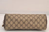 Authentic GUCCI Vintage Clutch Hand Bag Purse GG PVC Leather Brown Junk 8627M