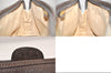 Authentic GUCCI Vintage Clutch Hand Bag Purse GG PVC Leather Brown Junk 8627M