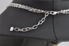 Authentic NINA RICCI Vintage Silver Tone Rhinestone Chain Pendant Necklace 8628J