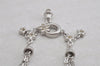 Authentic NINA RICCI Vintage Silver Tone Rhinestone Chain Pendant Necklace 8628J