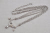 Authentic NINA RICCI Vintage Silver Tone Rhinestone Chain Pendant Necklace 8628J