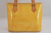 Authentic Louis Vuitton Vernis Houston Shoulder Hand Bag Yellow M91055 LV 8628M