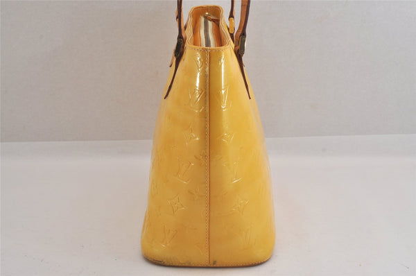Authentic Louis Vuitton Vernis Houston Shoulder Hand Bag Yellow M91055 LV 8628M