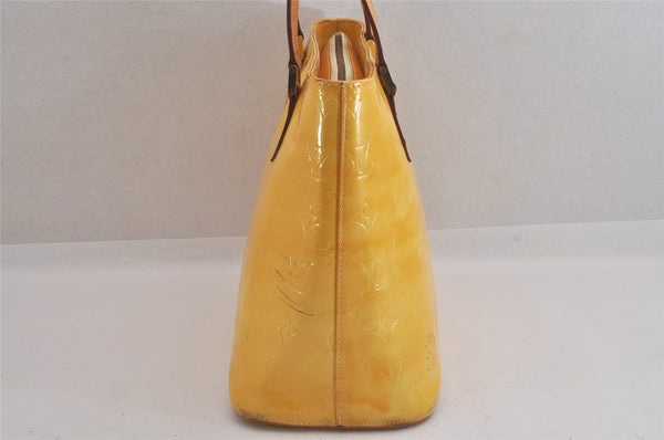 Authentic Louis Vuitton Vernis Houston Shoulder Hand Bag Yellow M91055 LV 8628M