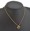 Authentic NINA RICCI Gold Tone Rhinestone Heart Chain Pendant Necklace  8629J