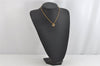 Authentic NINA RICCI Gold Tone Rhinestone Heart Chain Pendant Necklace  8629J