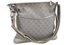 Authentic GUCCI Shoulder Cross Body Bag GG Canvas Leather 145857 Silver 8630I