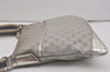 Authentic GUCCI Shoulder Cross Body Bag GG Canvas Leather 145857 Silver 8630I