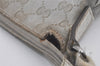 Authentic GUCCI Shoulder Cross Body Bag GG Canvas Leather 145857 Silver 8630I