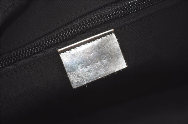 Authentic GUCCI Shoulder Cross Body Bag GG Canvas Leather 145857 Silver 8630I