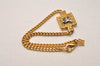 Authentic NINA RICCI Vintage Rhinestone Chain Bracelet Accessory Gold Tone 8630J