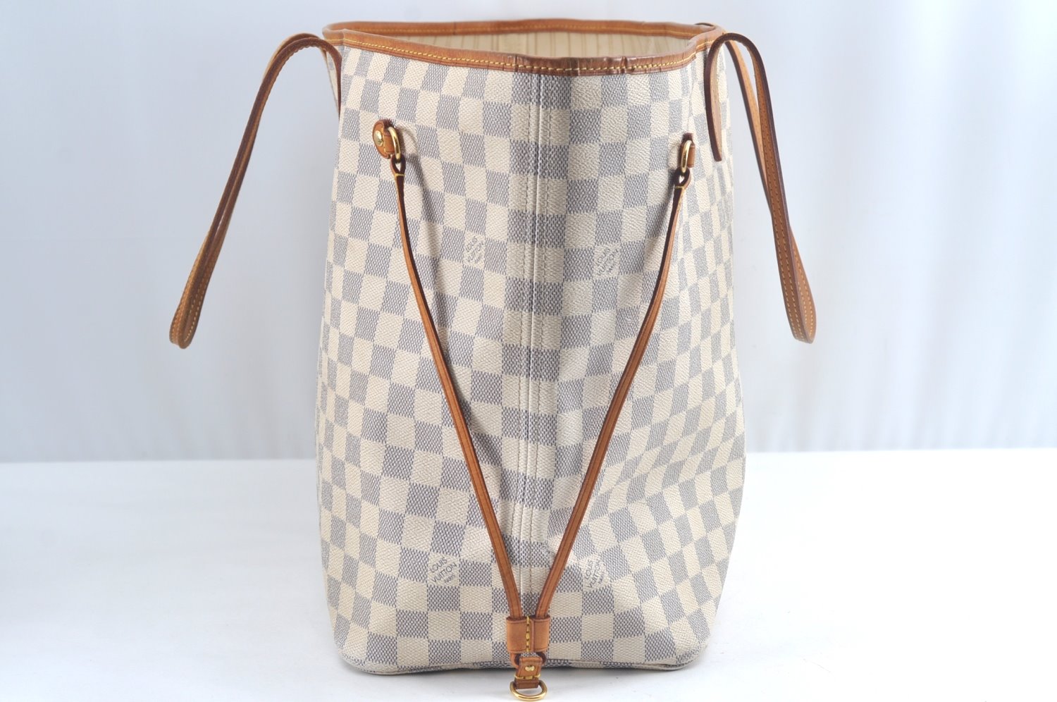 Authentic Louis Vuitton Damier Azur Neverfull GM N51108 Shoulder Tote Bag 8631I