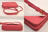 Authentic PRADA Saffiano Leather 2Way Shoulder Bag Long Wallet Purse Pink 8631M