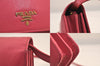 Authentic PRADA Saffiano Leather 2Way Shoulder Bag Long Wallet Purse Pink 8631M