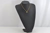 Authentic NINA RICCI Gold Tone Heart Shaped Chain Pendant Necklace  8632J