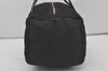 Authentic PRADA Nylon Tessuto Saffiano Leather Hand Boston Bag Black 8633I