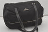 Authentic PRADA Nylon Tessuto Saffiano Leather Hand Boston Bag Black 8633I