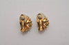 Authentic NINA RICCI Clip-on Rhinestone Imitation Pearl Earrings Gold 8633J