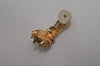 Authentic NINA RICCI Clip-on Rhinestone Imitation Pearl Earrings Gold 8633J