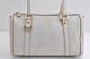 Authentic GUCCI Abbey Shoulder Hand Boston Bag Purse Leather 130942 White 8634I