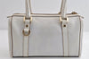 Authentic GUCCI Abbey Shoulder Hand Boston Bag Purse Leather 130942 White 8634I