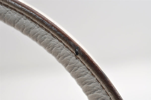 Authentic GUCCI Abbey Shoulder Hand Boston Bag Purse Leather 130942 White 8634I