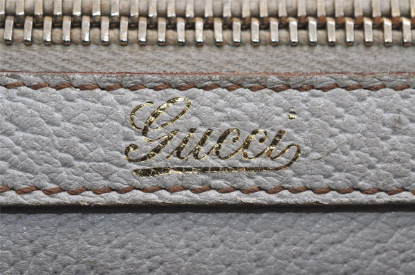 Authentic GUCCI Abbey Shoulder Hand Boston Bag Purse Leather 130942 White 8634I