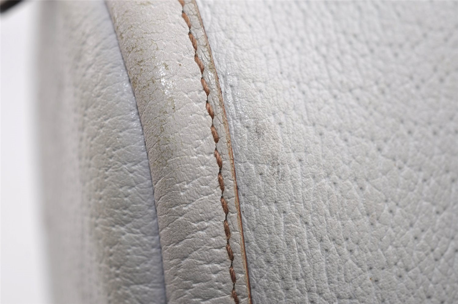 Authentic GUCCI Abbey Shoulder Hand Boston Bag Purse Leather 130942 White 8634I