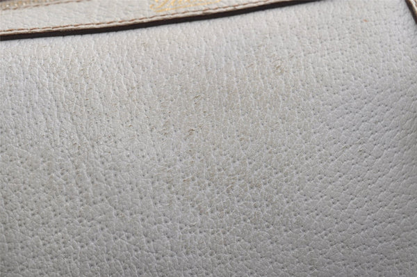 Authentic GUCCI Abbey Shoulder Hand Boston Bag Purse Leather 130942 White 8634I
